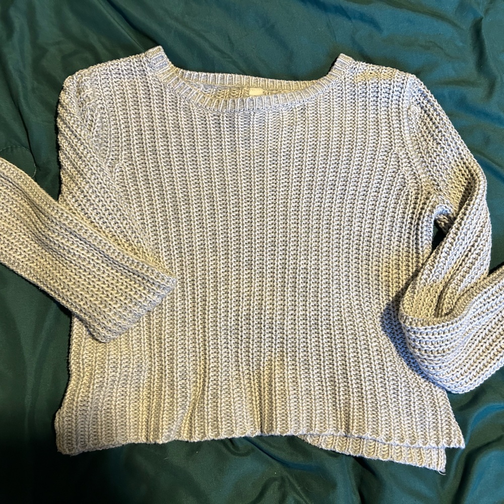 Grey Aeropostale cropped sweater